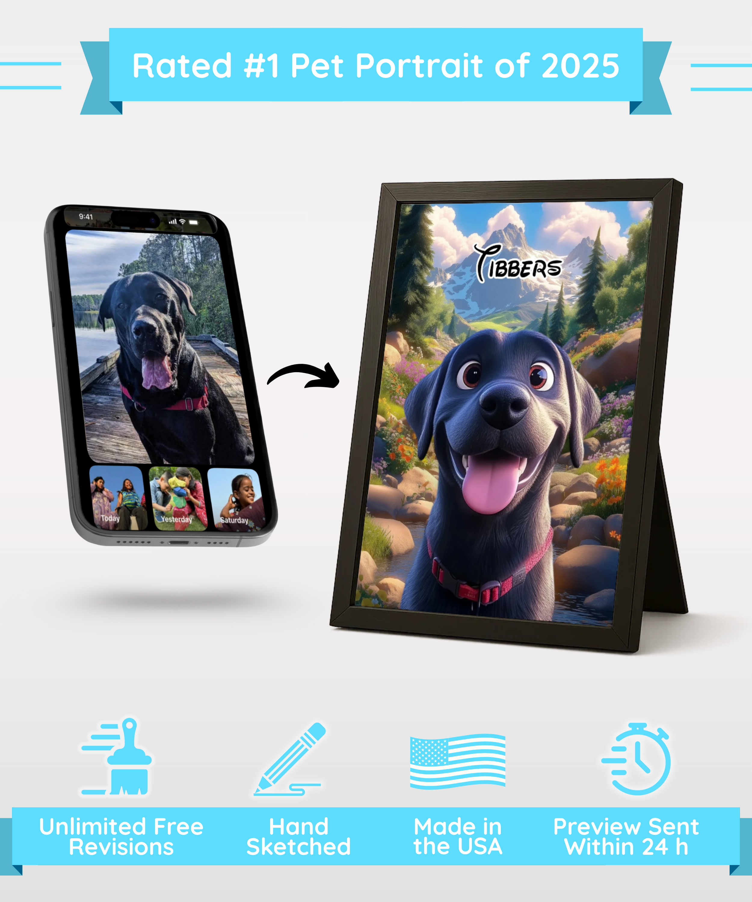 Custom Pet Frame for Christmas – The Dream Frames